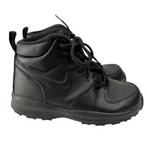 NIKE Shoes Boots Kids US 1Y Black Lace Up High Top Manoa LTR BQ5373-001